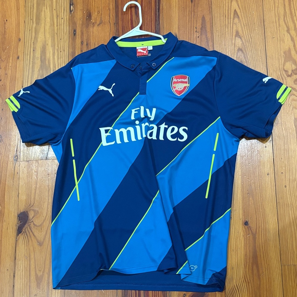 Puma Arsenal Blue and Neon Green Jersey